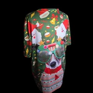 Festive Christmas Dog T-Shirt Unisex 2xl